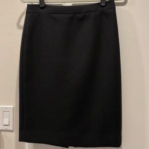 J.Crew black wool pencil No. 2 skirt. Fully lined. Size 2.
